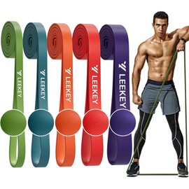 LEEKEY Resistance Bands, Exercise Bands with Handles,Pull Up Assist Bands - Bands for Working Out,Band for Men and Women Fitness Training, Physical Therapy,Home Workouts