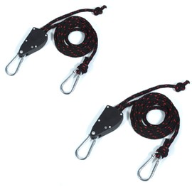 Tent Rope, Turphope, Ratchet Mechanism, Carabiner, Easy and Fun for Ropework, Thick 0.2 inch (6 mm) Rope, Freely Fittings, Camping Rope, For Tents, Guy Rope, Para Cord, Rope Tensioner (2 Pack)