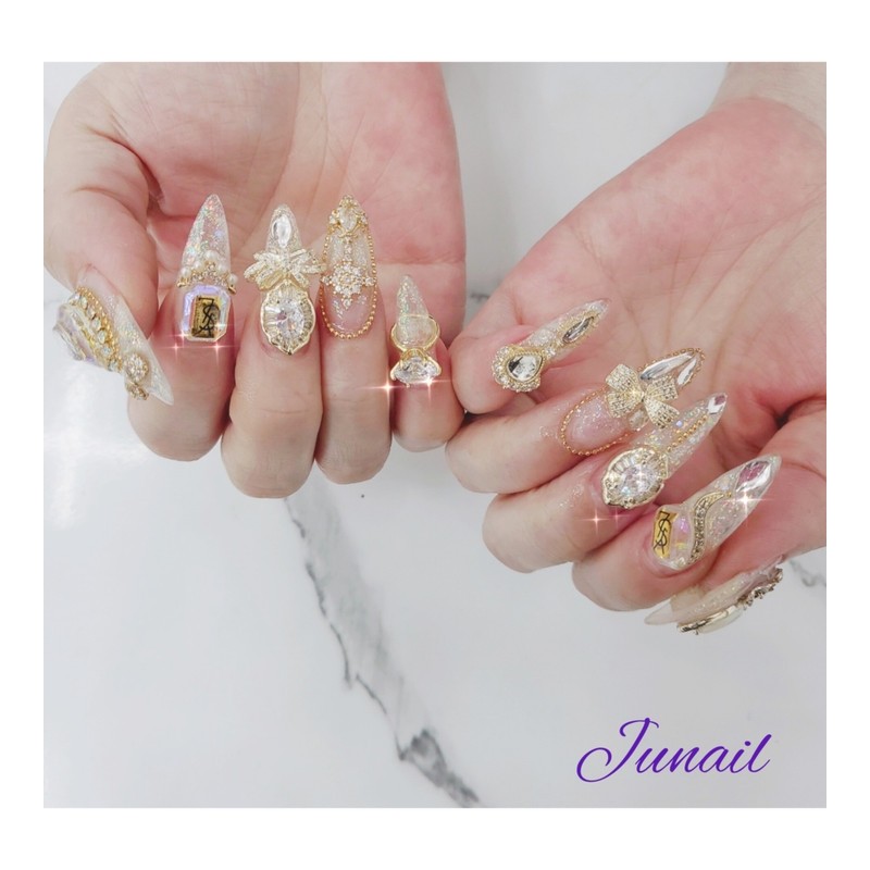 Y Royal Gold Handmade Nail Tips ✨ - Short Stiletto