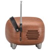 Ohm Electric AudioComm Bluetooth Wireless Speaker Retro Woodgrain Brown ASP-W900Z-WK