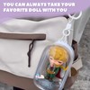 Pram Bag with Keychain (White) Transparent Plush Protective Cover Doll