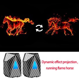 LZLRUN Animated Projection Welcome Light, Running Fire Horse Door Welcome Light