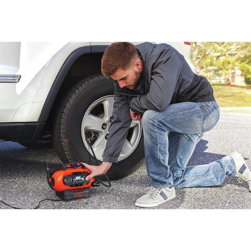 BLACK+DECKER Tire Inflator Portable Air Compressor, Air Pump for Inflatables,