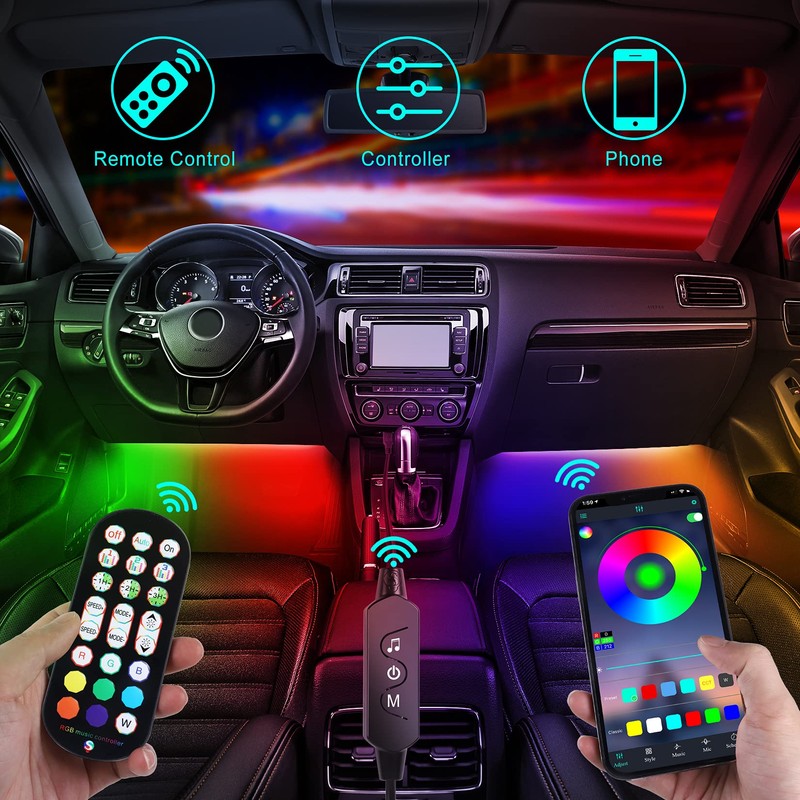Car LED Interior Lighting DC5V USB Connection Car Charger Light