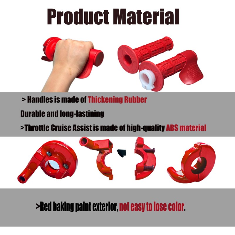 7/8 22mm Twist Throttle Accelerator Handle Grips for Mini Bike