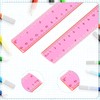 Ruler 6 Inch, 3 Pack Ruler Set Plastic Straight Ruler