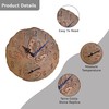 Lily's Home Hanging Wall Clock, Includes a Thermometer, Ideal for