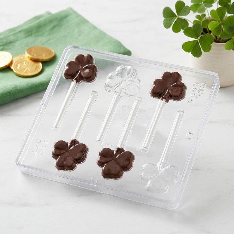 Candy Molds N More Three Leaf Clover Shamrock Lollipop Chocolate