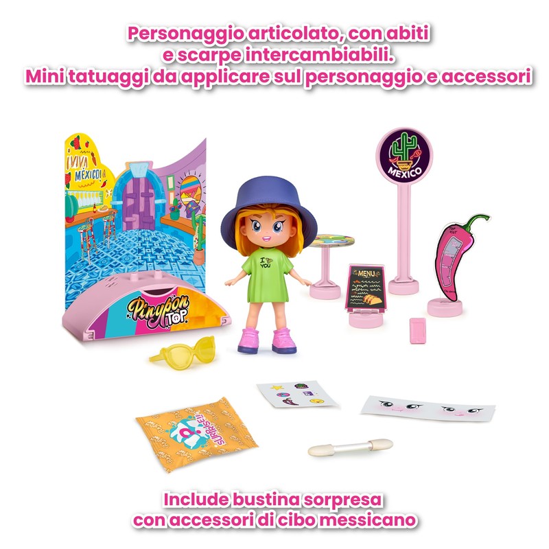 Pinypon Top Mexican Food Girl