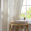 KGORGE Linen Curtain Ruffle Tape Curtains Living Room Set of