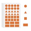 YIKIADA Orange Multi-Shaped Labels Color Coding Stickers Shape Stickers Triangles