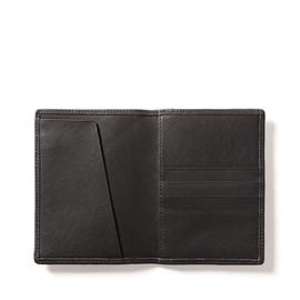 Leatherology Black Onyx Leatherology Deluxe Passport Cover - 4 credit card slots, 2 side pockets, compact and functional design