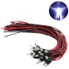 Evemodel L123W 20pcs Pre Wired 3mm Bright White Led Lamp