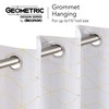 Deconovo Grommet Blackout Curtains with Gold Diamond Foil Print, Greyish