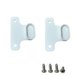 SPANSEE 2 PCS White Clothes Rail Holder Compatible with IKEA Komplement Pax, Closet Rod Holders, Hanger Rail Mount Compatible with IKEA (Screws Included)