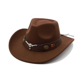Cowboy Hat Men Women with Ribbon Cowgirl Western Hat Cowboy Hats for Women Black, brown, Unit size