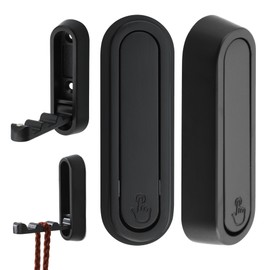 Mooche 2 Pcs Foldable Wall Hooks for Hanging Black, Heavy Duty Folding Coat Hooks, Folding Hooks Wall Mount of Zinc Alloy, 73MM Coat Hook for Hanging Jackets, Bags, Hats, Keys