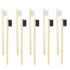 SEVENHEAD 10 PCS Kids Bamboo Toothbrushes Soft Bristles Wooden Toothbrushes,
