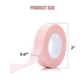 6 Rolls Eyelash Tape, Breathable Lash Tape for Eyelash Extension Micropore Fabric Under Eye Tape for Eyelash Extensions Supplies (Pink)