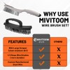 Wire Brush Set of Heavy Duty Steel Brush with Ergonomic