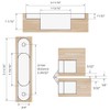 QWORK Hidden Invisible Cross Hinge 180° for Furniture Hardware Folding