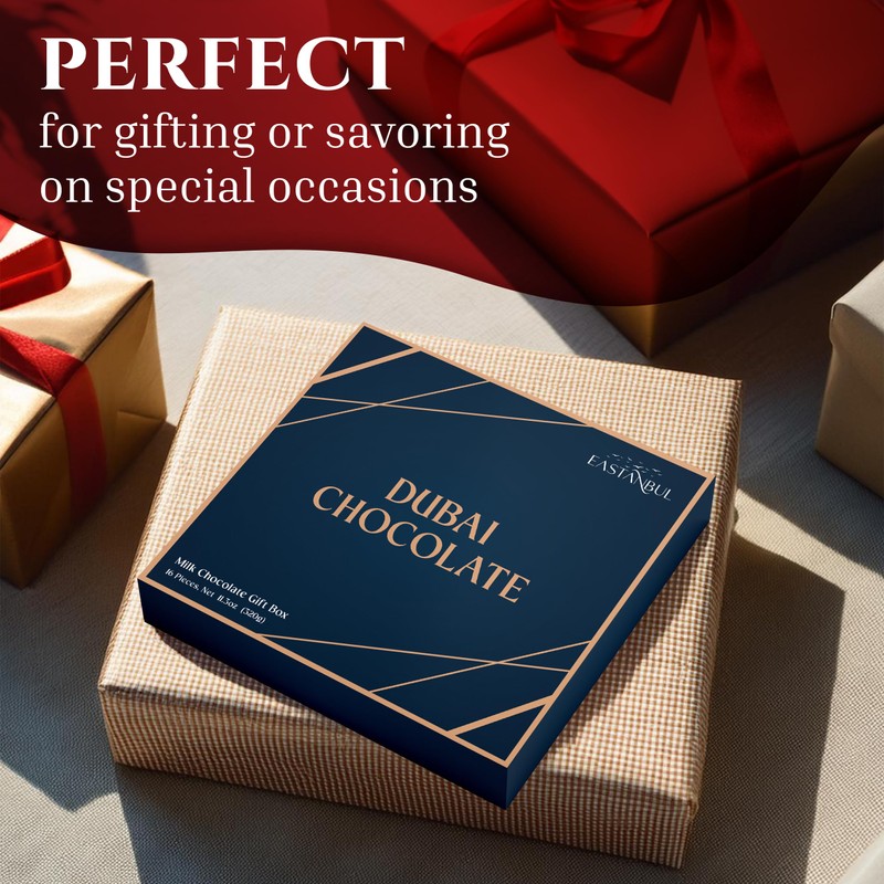 Eastanbul Dubai Chocolate Bar Pistachio, 11.3oz, Premium Pistachio Dubai Chocolate