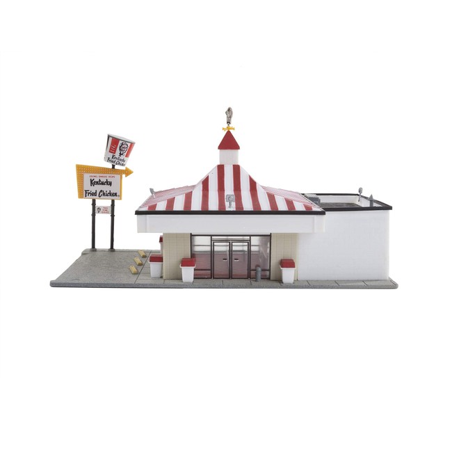 HO Scale Building Kit Life-Like 1394 KFC Kentucky Fried Chicken Drive in for sale online 