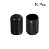 sourcing map Rubber End Caps 1/2"(12.5mm) ID Round Tube Cap