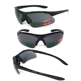 VeryHobby Inner Bifocal Safety Reading Glasses Reading Sunglasses UV400 AP+S ANSI Z87.1+ (+2.50, Smoke Lens)