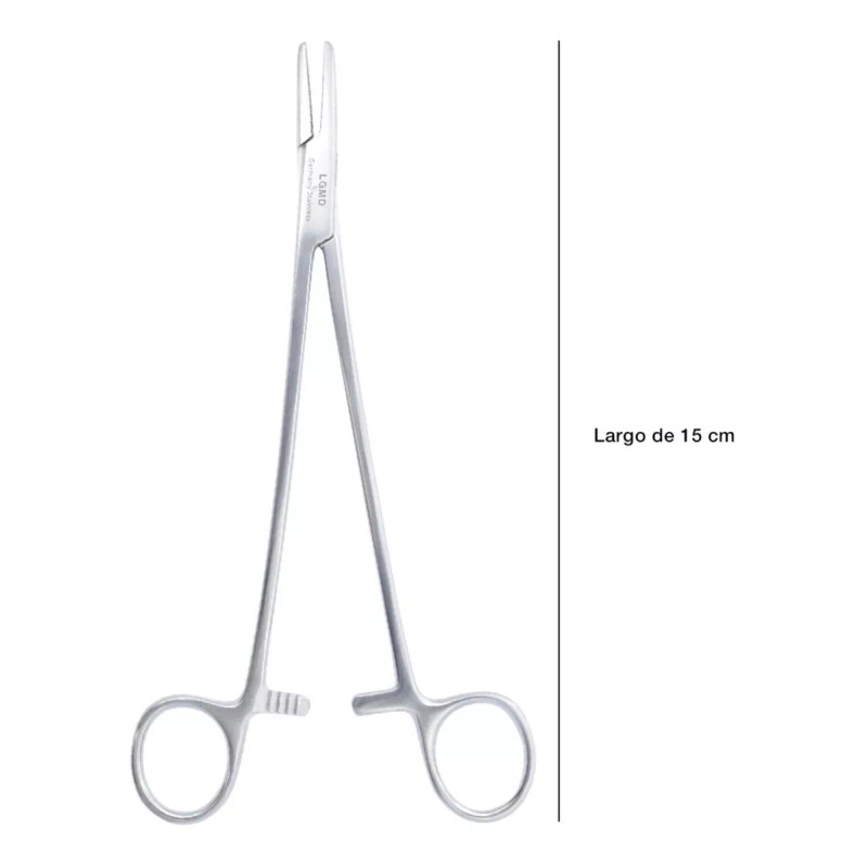 LGMD Porta Agujas Mayo Hegar 14cm Acero Inoxidable Premium Lgmd