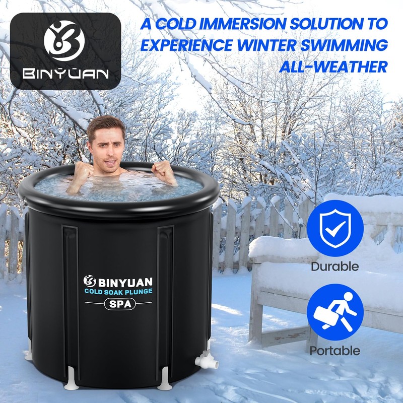 BINYUAN XL Ice Bath Tub for Athletes With Cover 99