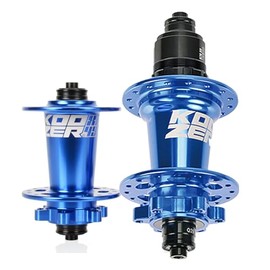 BestPartsCom XM490 32 Hole Hub Full Aluminum Ultralight MTB Mountain Bike Disc Brake Hub Through axle Front Rear Hub Set XD Driver Cassette Blue for SRAM MTB 11speed 12speed