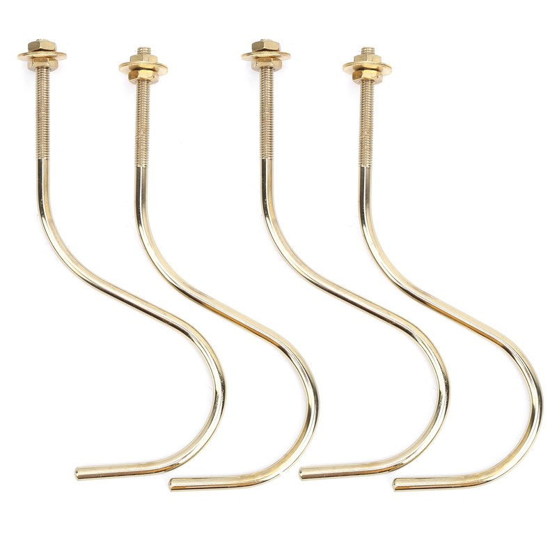 2 Set 4pcs Copper Billiards Snooker Pool Table Edge Hook