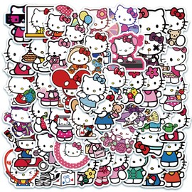 Paquete de 50 calcomanías impermeables para laptop, botella de agua para niñas, niños y adolescentes