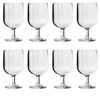 US Acrylic Stackable 8 ounce Plastic Wine Stems in Clear