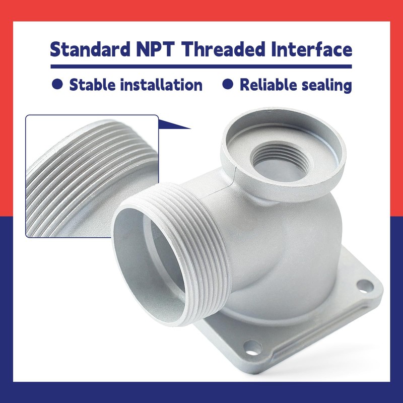 Dusledel NPT Threaded Outlet with 4 Bolts Replacement for Predator