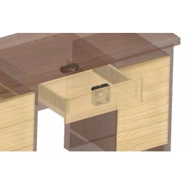 Ultimate Security Devices 2nd-GEN Hidden RFID Lock with Emergency Power Cable for Wooden Cabinet, Drawer