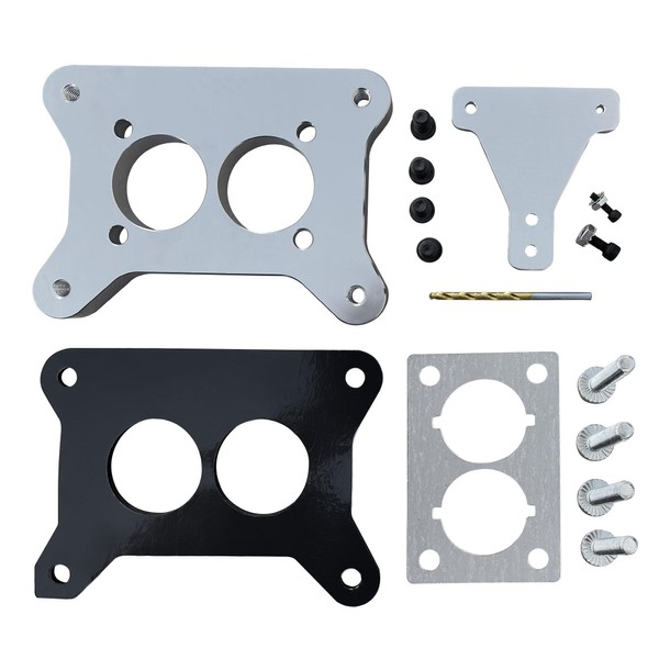 Carburetor Carb Adapter Plate with Throttle Linkage Compatible with Jeep AMC CJ 258 6cyl 4.2L BBD Carter to Ford Motorcraft 2100 2150 Swap