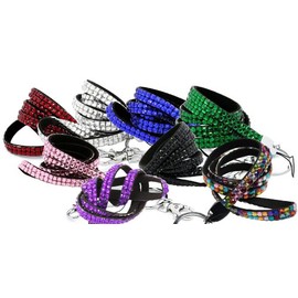 Customcard ltd® Bling Diamante Rhinestone (Breakaway) Lanyards, (Green) for ID Card Holders, USB, Keys.