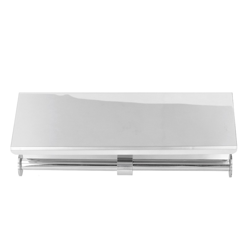 Stainless Steel Toilet Paper Holder with Shelf Self Adhesive Punch