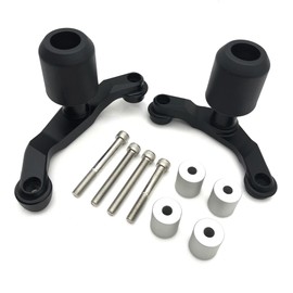 MZS Motorcycle Frame Sliders, Crash Protector Falling Protection Guards Kits No Cut Accessories Aluminum Black Compatible with Z H2 2020-2023 | ZH2 SE 2020-2023