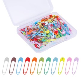 KINBOM 120 Pcs 19mm Safety Pins, Mini Safety Pins Metal Safety Pins for Art Craft Sewing Jewelry Making (Colored)