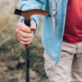 Hemoton Trekking Rod Handle Walking Stick Handle Pole Grip Walking Stick Cork Grip for Replacement Trekking Pole Parts Tools Skiing Tool Cane Handle Wood Trekking Poles Elder Ski Equipment