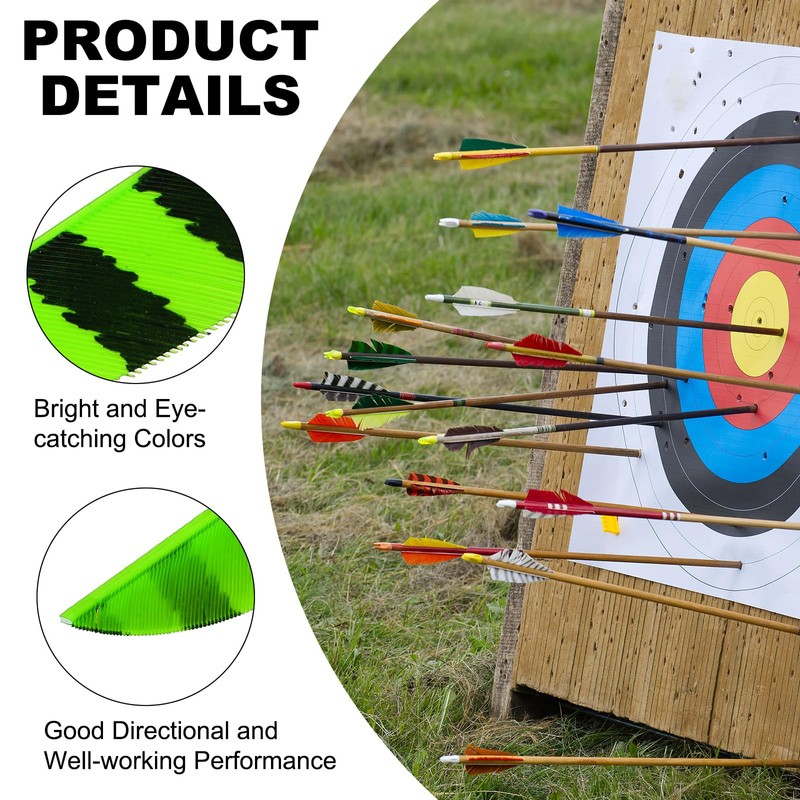 MECCANIXITY Arrow Vanes Arrow Fletching 4" Water Drop Shape Turkey