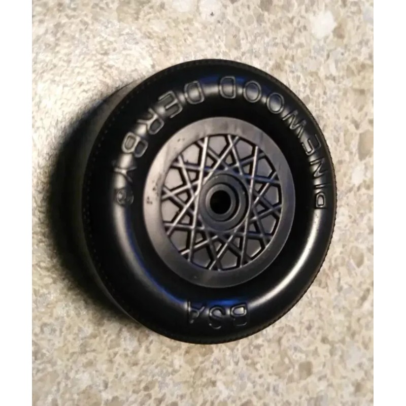 Pinewood Derby Car Lightly Lathed wheels