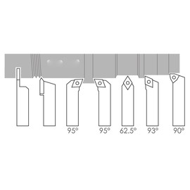 HHIP 2002-0012 7 Piece 3/8 Inch Indexable Cut Off & Turning Tool Set