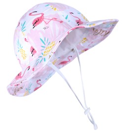 Durio Sun Hat Baby Girls Boys Children Sun Protection UPF 50 Summer Children's Hat Fishing Hat with Wide Brim, pink