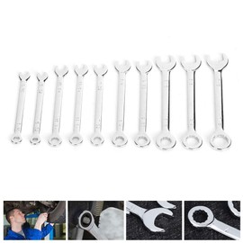 Acouto - Juego de 10 llaves combinadas, mini llaves de acero, Dodecagon Pentalobe, juego de llaves combinadas, 4-11 mm (5/32-7/16 pulgadas)