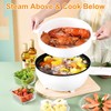 KOCASO Electric Hot Pot with Steamer, 3L Non-Stick Multi-Cooker, Dual