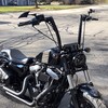 XFMT Motorcycle Black 14" Rise Batwing APE Handlebar 1-1/4" Hangers